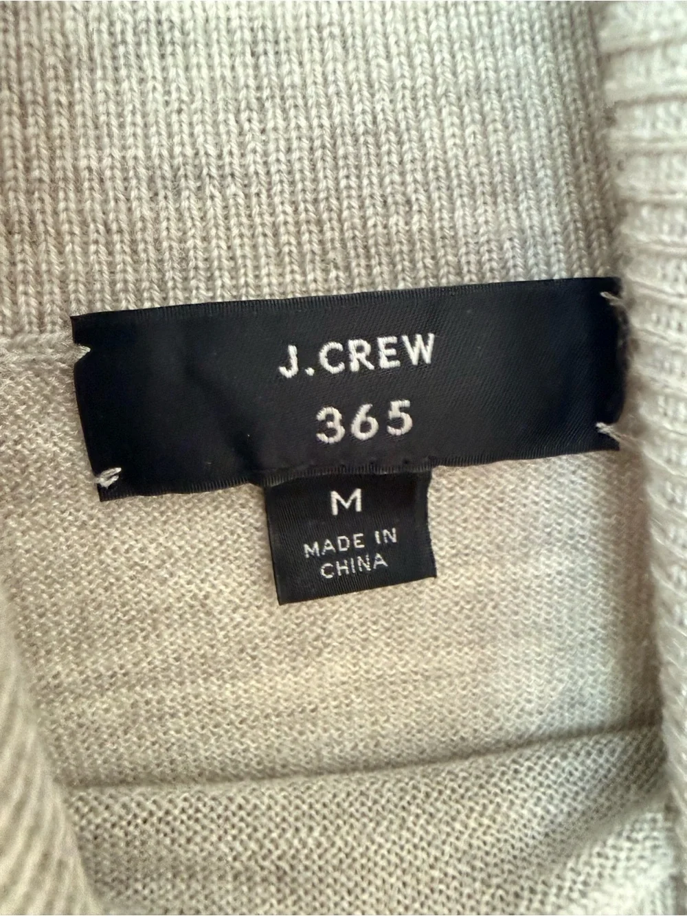 J. Crew Light Gray Turtleneck Sweater. Merino wool